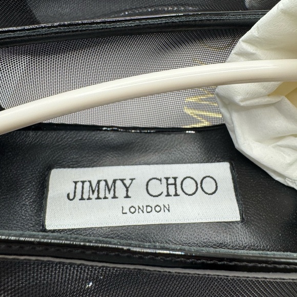 New Authentic Jimmy Choo Elisa Flat Sandals Black 38 - Picture 6 of 11